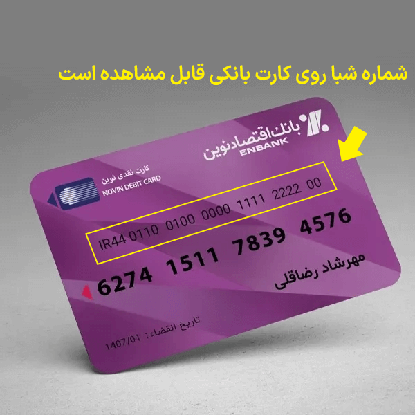 شماره شبا روی کارت