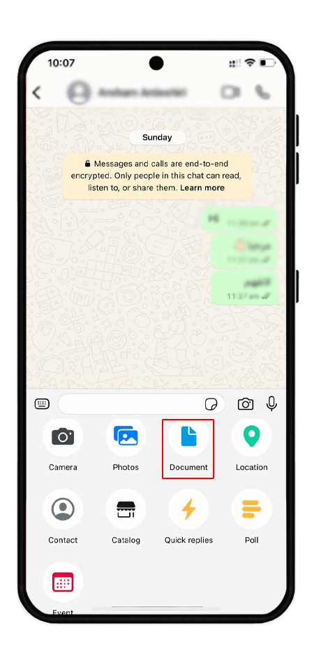 اشتراک گذاری عکس بدون افت کیفیت در واتساپ آیفون به‌ صورت Document