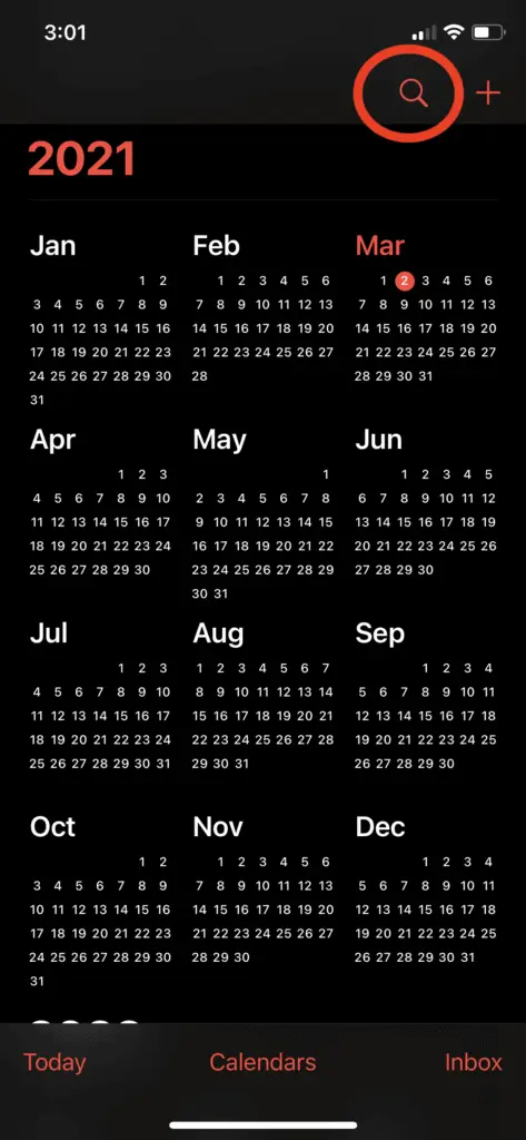چگونه یک رویداد را در تقویم آیفون پیدا کنیم؟