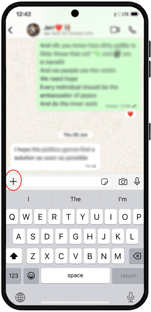 tap + icon