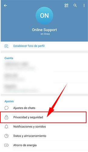 Configuración de Telegram