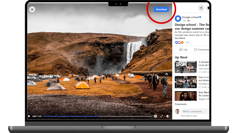 download facebook video with extension