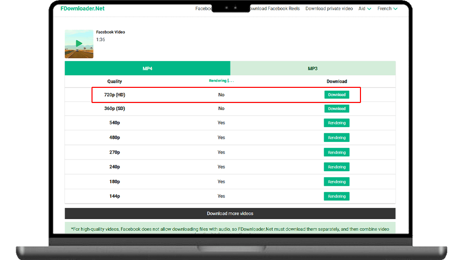 Save facebook videos with fddownloader