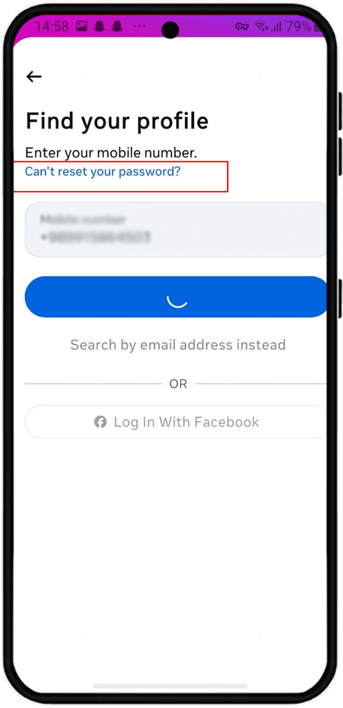 cant reset password