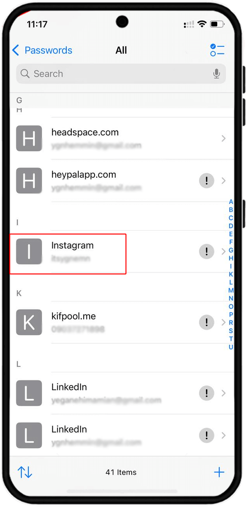 find instagram