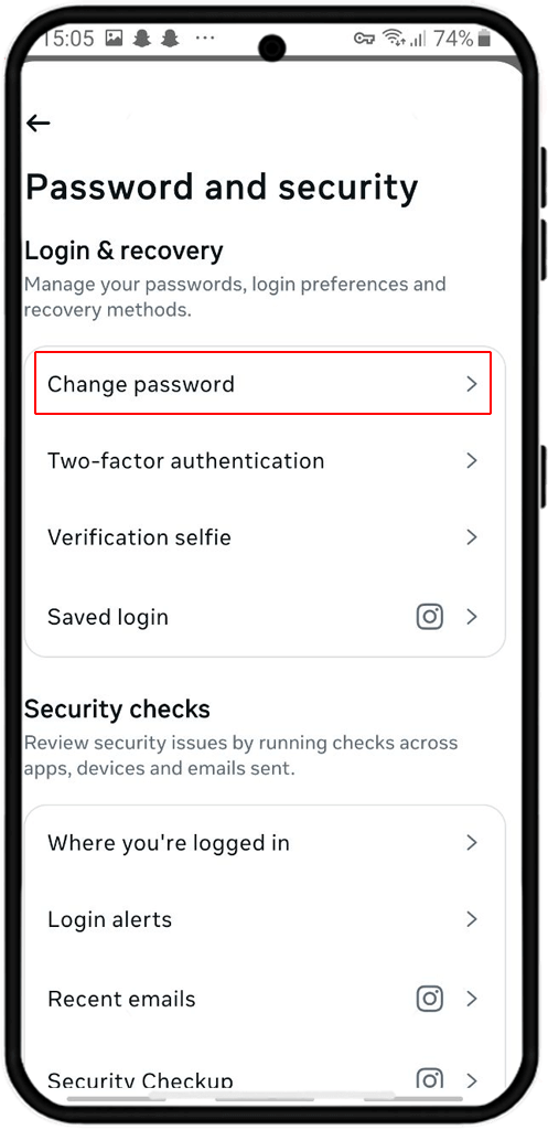 change password