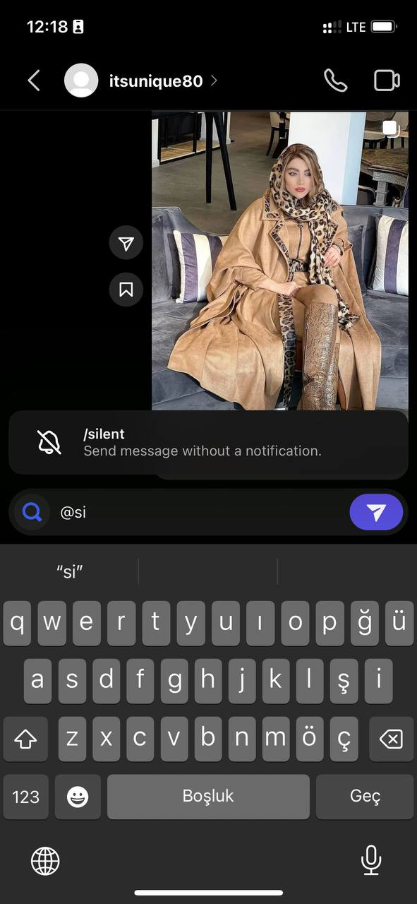 ارسال پیام سایلنت یا بدون نوتیفیکیشن در اینستا