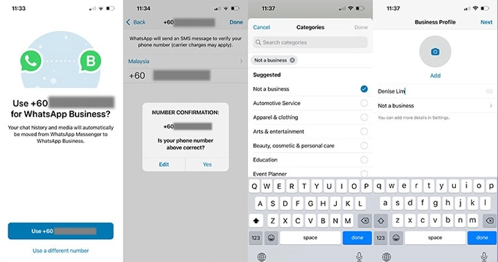 How to create a whatsapp business account