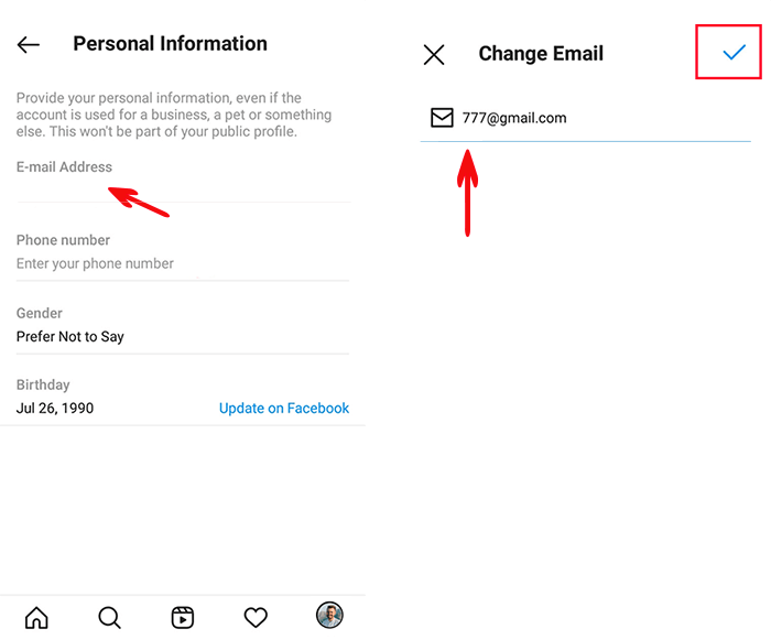 Como cambiar el correo de instagram en iphone y andriod