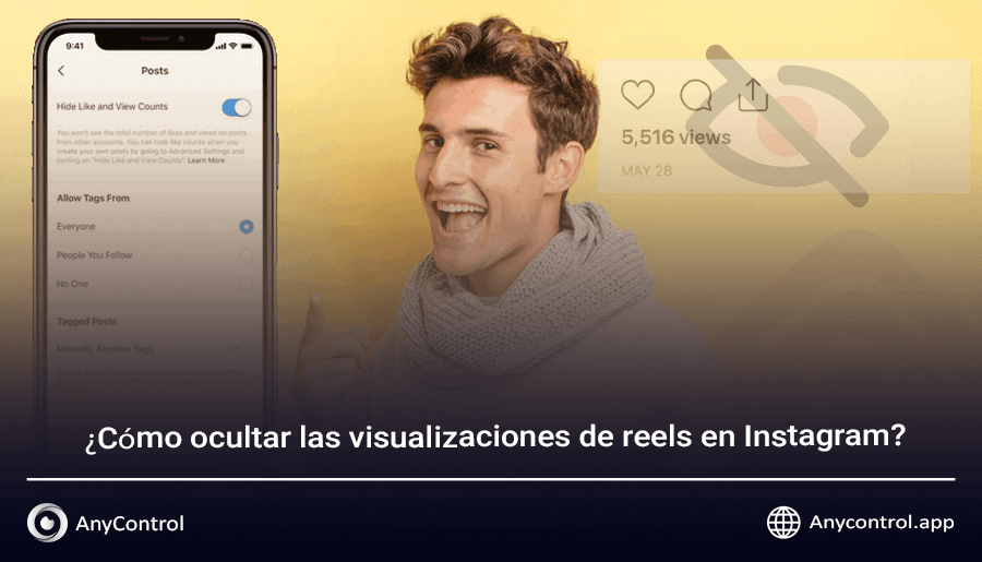 Ocultar el recuento de visualizaciones de Reels en Instagram