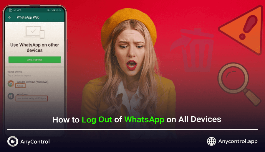 delete WhatsApp active sessions