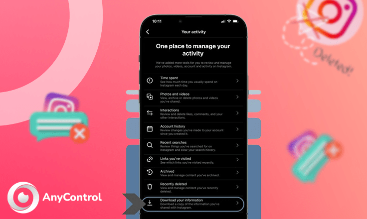 استرجاع محادثات الانستقرام