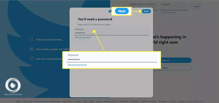 ضبط كلمة السر