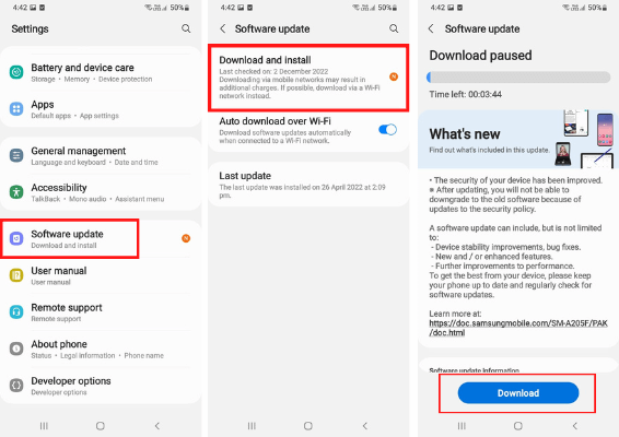 update phone reels problem android