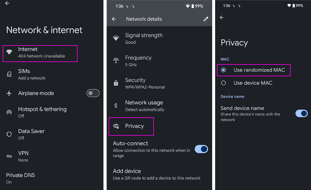 Conceal Your Device Name on Wi-Fi Networks