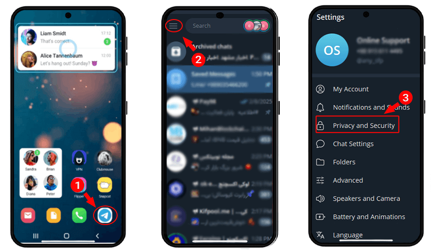 رفع بلاک تلگرام ایفون تصویر 1