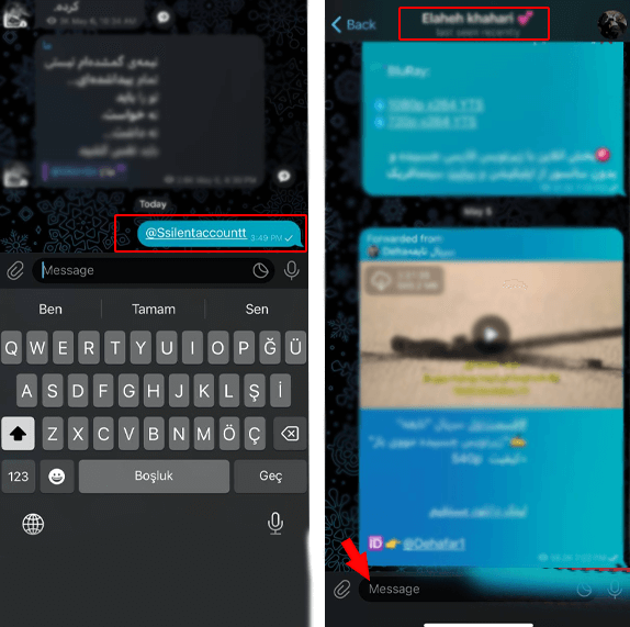 جست و جو در صفحه چت و پیدا کردن افراد در تلگرام با آیدی