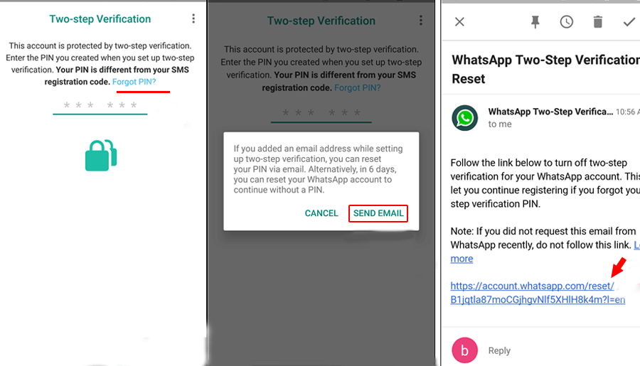 What to do if i have Forgotten two-step verification WhatsApp
