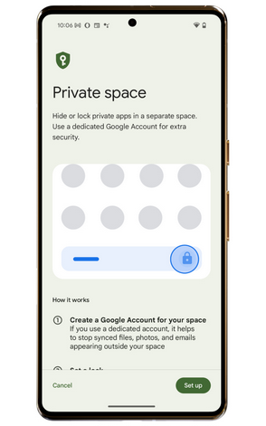 Private Space Keeps Your Information Secure