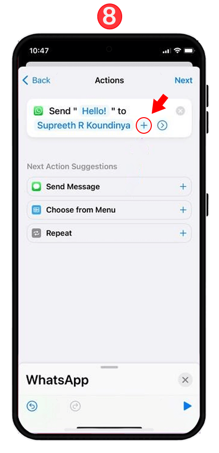 Sending a Scheduled Message on WhatsApp iPhone