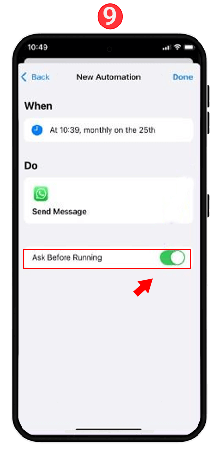Sending a Scheduled Message on WhatsApp iPhone