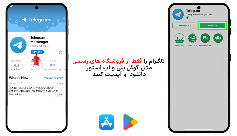 منابع رسمی اپدیت تلگرام